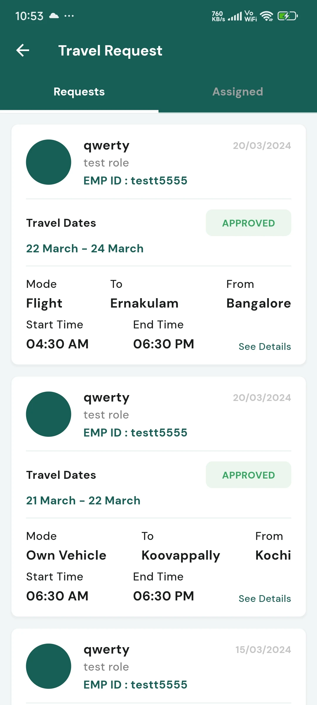 Attendance Management screenshot